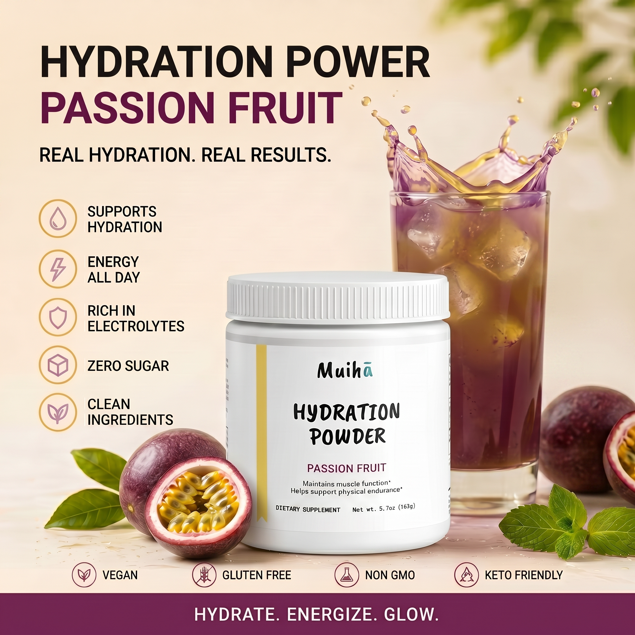 Muihā - Hydration Powder (Passion Fruit)
